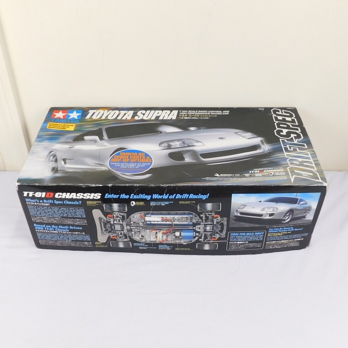 Tamiya TT01-D Toyota Supra Drift Spec 2007 Display BOX ONLY 1/10