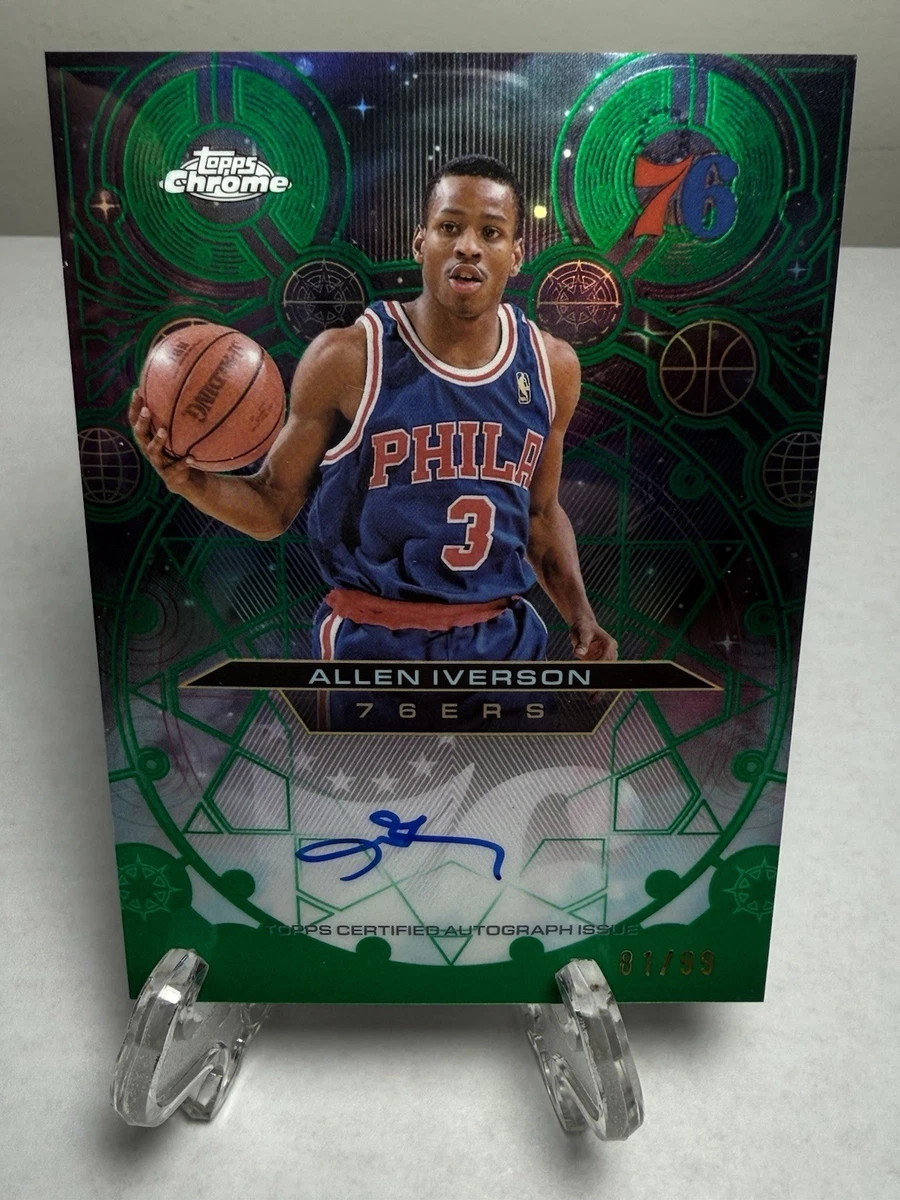 Topps Allen Iverson Basketball Autographed Sports Trading Cards