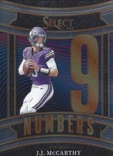 J.J. McCarthy 2025 Panini Select Select Numbers Insert Card