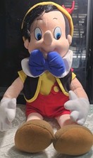 Vintage Disney Pinocchio Plush 17   Corduroy Shorts Blue Bow 1990s