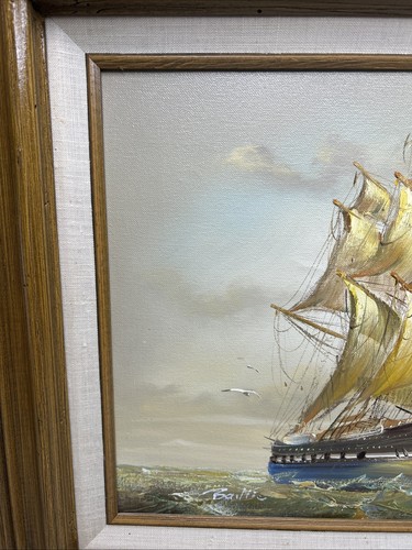 VINTAGE OIL ON CANVAS PAINTING IN ORIGINAL WOODEN FRAME SIGNED 12 X 16 - Picture 2 of 10