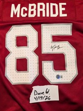Trey McBride Autographed Nike Authentic Red Cardinals Jersey Beckett COA