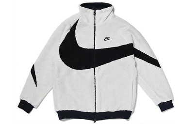 Nike Big Swoosh Reversible Boa Jacket Asia Sizing White Black