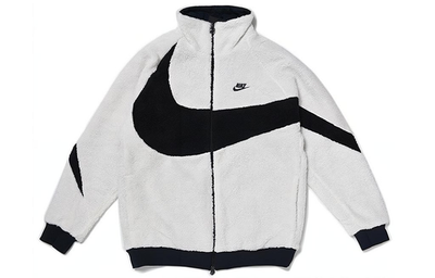 Nike Big Swoosh Reversible Boa Jacket Asia Sizing White Black