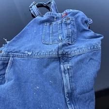 Mens Vintage Overalls Dickies Jeans Size 44 x 32 Worn fringe