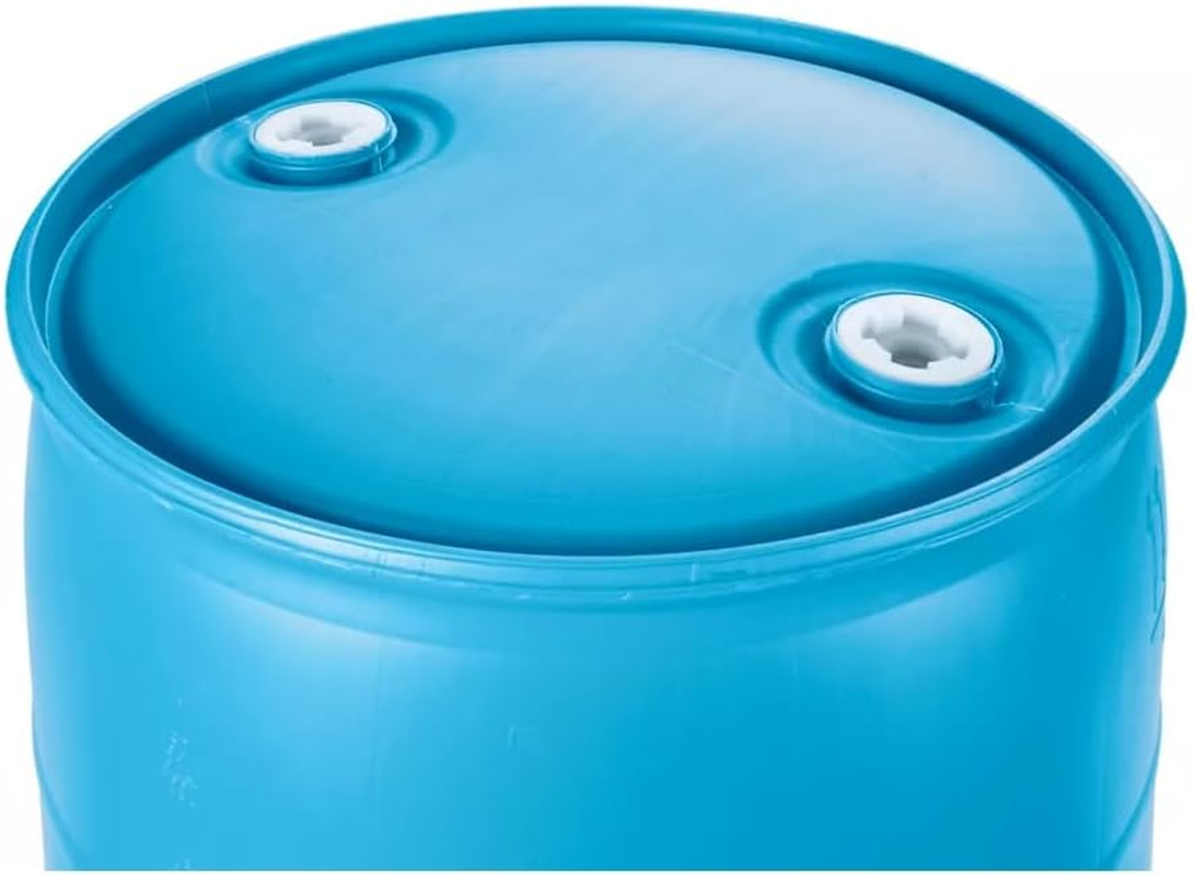 55-Gallon Heavy-Duty Plastic Drum – BPA-Free, Tight Head, 2 NPT & Buttress Fittings, UN-Rated, UV-Resistant HMWPE