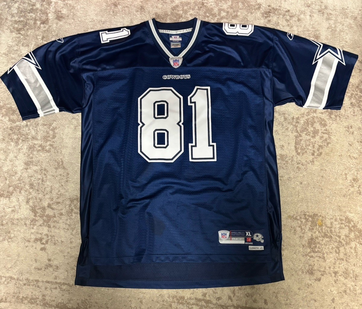 Terrell Owens #81 Dallas Cowboys Reebok NFL Jersey Men’s XL +2 Length Stitched