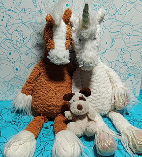 Paquete Jellycat x3 caballos y cachorro