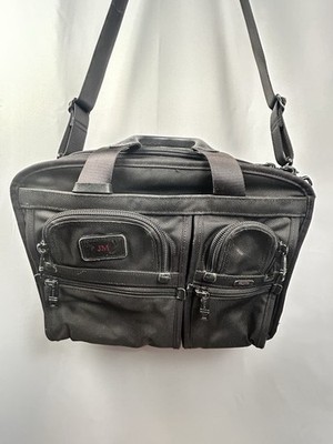 TUMI Alpha TPass Expandable Laptop Briefcase 26145DH Black