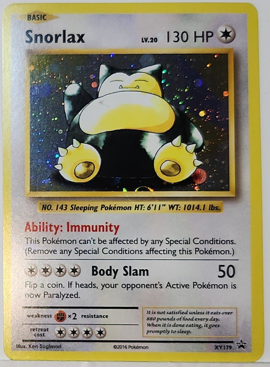 HD Fart Swirl 🌀 Snorlax XY179 Cosmos Holo Heavily Bleed Error