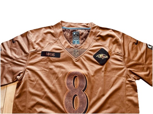 NEW Lamar Jackson 8 Jersey Salute To Service Brown Ravens NFL Nike Mens Medium - Picture 2 of 13