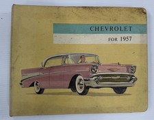 Rare 1957 Chevrolet Chevy Dealership Car Sales Album Book Paint Upholstery Vtg