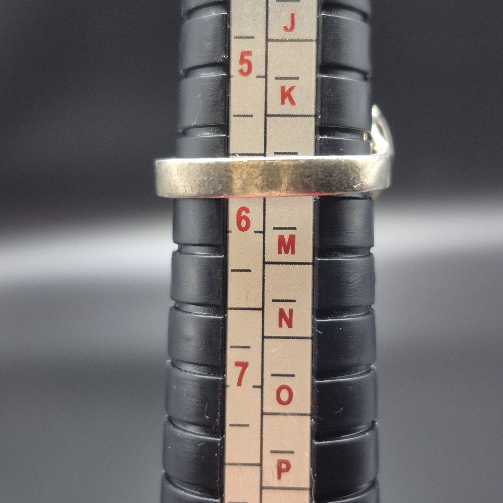 Sterling Silver Monogram Initial Script R Etched … - image 9