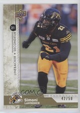 2018 Upper Deck CFL Gold 42/50 Simoni Lawrence #11 0y3