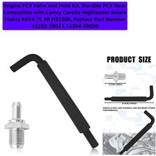 Engine PCV Valve and Hose Kit, Durable PCV Hose Compatible with Camry Corolla...