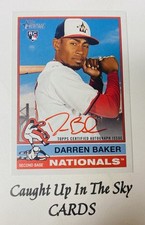 2025 Topps Heritage Darren Baker RC “Real One” Red Ink On Card Auto #34/76 Nats