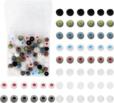 60PCS Earbuds Replacement Tips Silicone, Ear Bud multicolor