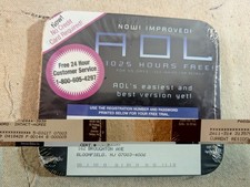 1025 Hours Free 45 Days AOL CD Internet Disk Sealed Unopened Tin America Online