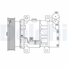 DELPHI KLIMAKOMPRESSOR 6V12 passend für MERCEDES CITAN NISSAN CUBE EVALIA JUKE M DELPHI KLIMAKOMPRESSOR 6V12 passend für MERCEDES CITAN NISSAN CUBE EVALIA JUKE M