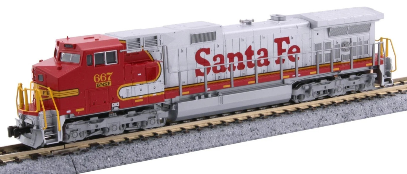 KATO 1763516 N Scale GE C44-9W BNSF 667 "Ex-SF Warbonnet" DC DCC READY 176-3516