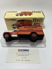Vtg Corgi Fallen Flags Die-cast Mack Truck & Box Van The Milwaukee Road NIB Cert