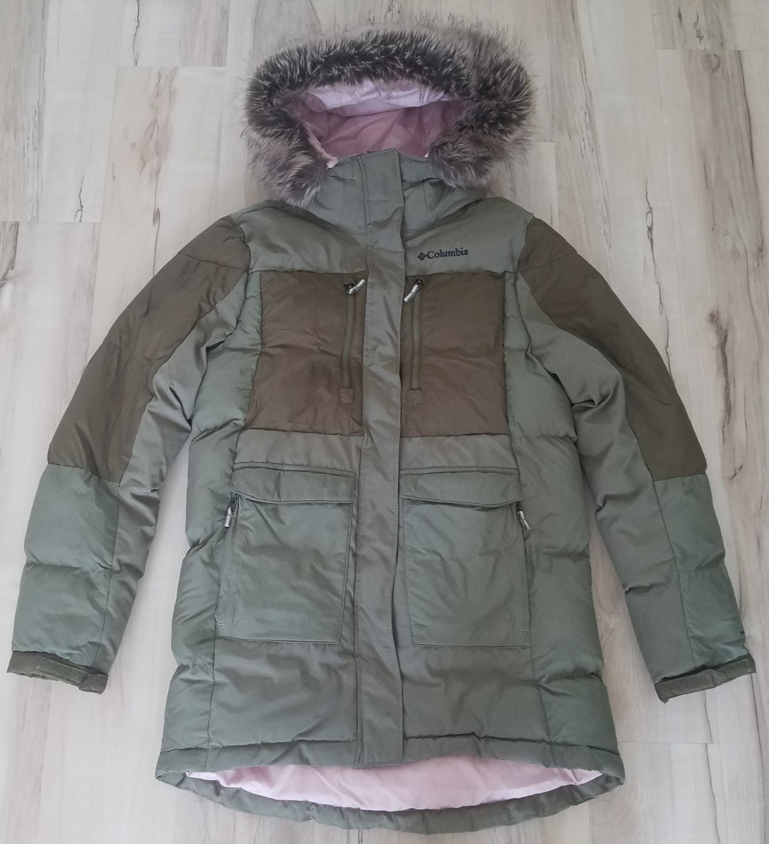 Columbia Marquam Peak Fusion III Parka con Capucha Omni Chaqueta de Invierno Verde Calor Talla L