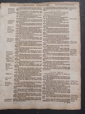 Original 1614 King James Bible Leaf	123	Job 22:2 to 27:14
