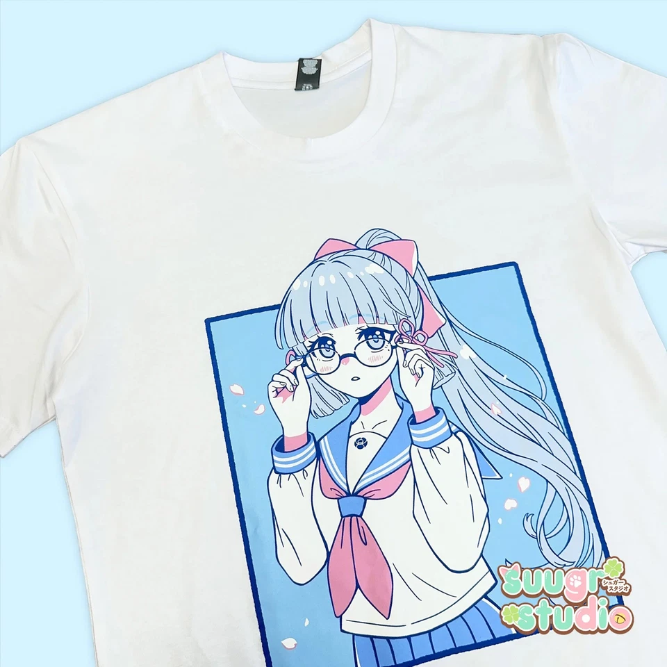 Suugr Studio - Genshin Impact Kamisato Ayaka - Camiseta Unisex (Blanca) Talla: S Foto 2 de 4