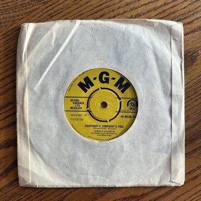 Connie Francis   Everybody's Somebody's Fool 7'' Single 1960 MGM Pop 45 RPM