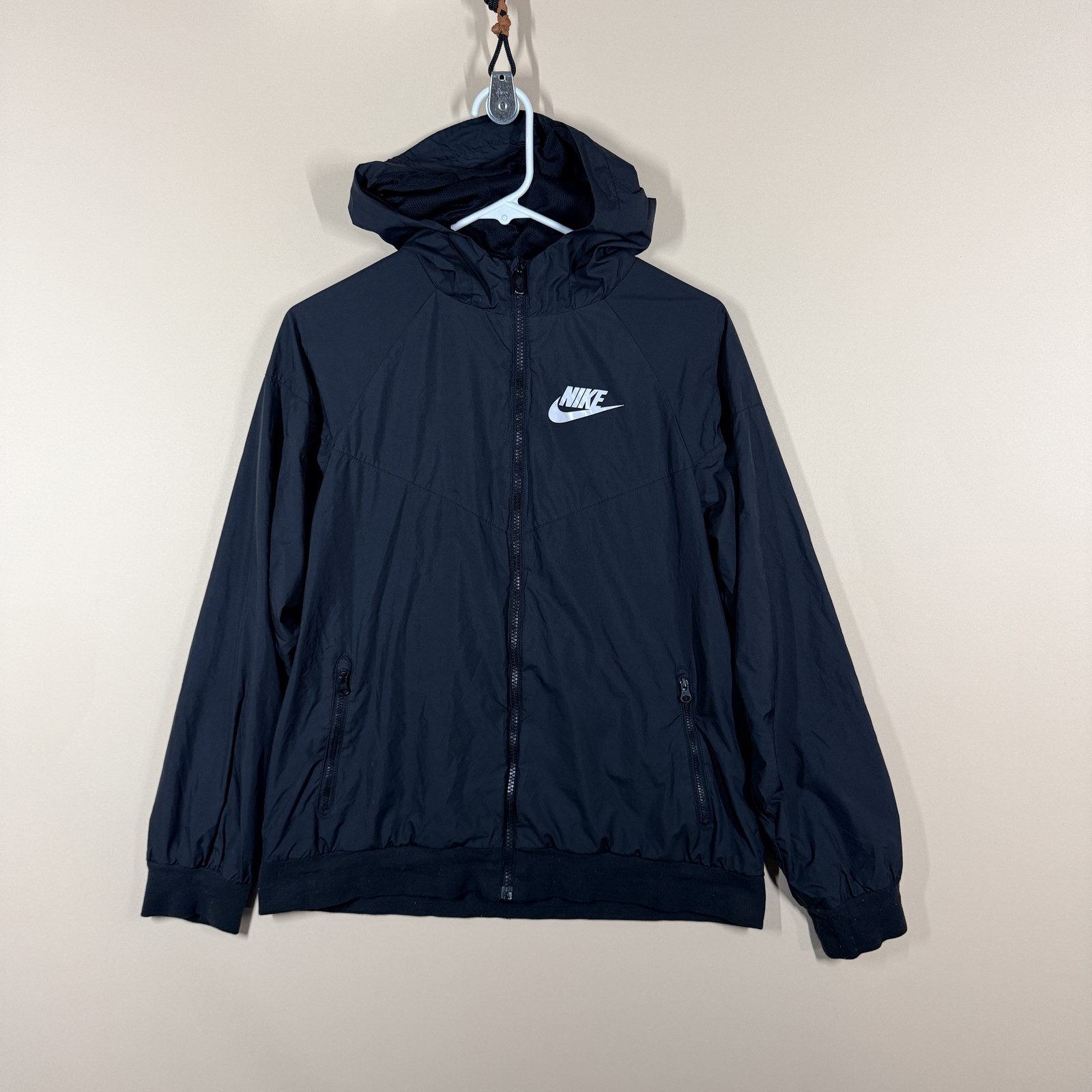 Nike Windrunner Full Zip Windbreaker Jacket Black Women's Size XL