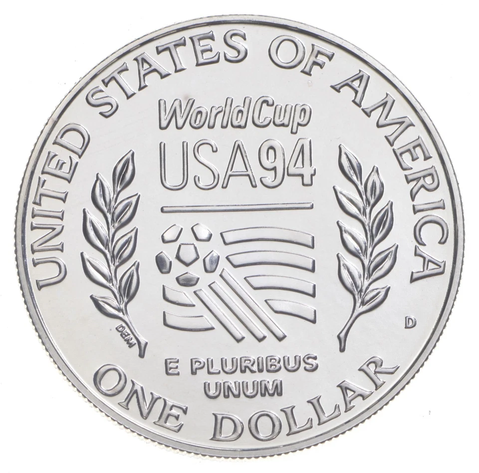 1994-D Unc Soccer World Cup Commemorative Silver Dollar $1 *1867 - Image 2 of 3