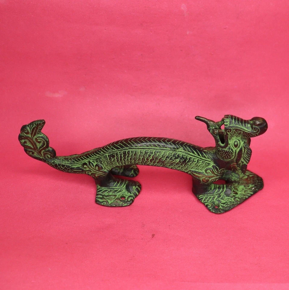 Big Dragon Shape Victorian Style Handcrafted Brass Door Pull Handle Home Decor - Image 3 of 4