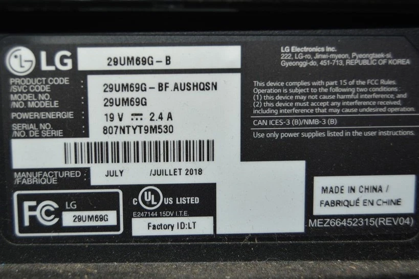 LG 29UM69G-B UltraWide FHD Monitor 29" HDMI DisplayPort USB-C GRADE B SEE NOTES - Image 4 of 4