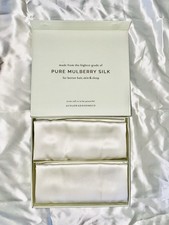 Pure Mulberry Silk Pillow Covers - 1 Case WHITE