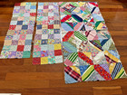 Vintage Lot of  (4 ) QUILT TOP,  two Feed SACK,   & QUILT PIECE — photo 2