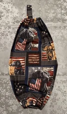 Handmade Fabric Plastic Grocery Bags Holder/Dispenser 100% Cotton-Animal Print