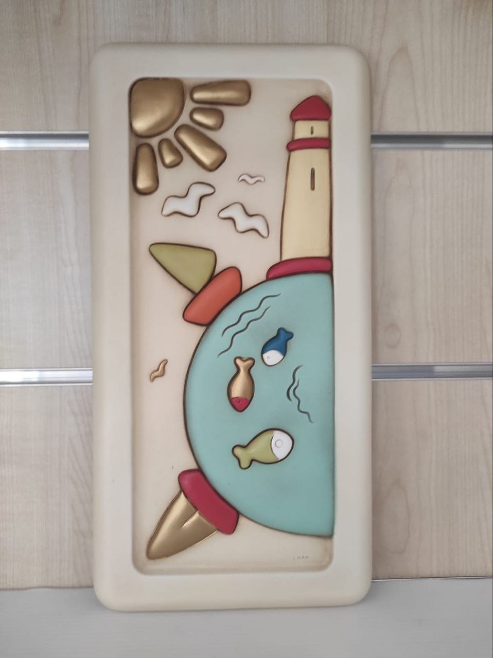 Quadro soggiorno Il Mondo Di Shan Ceramica 35x17 cm idea regalo casa — foto 2