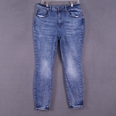 Judy Blue Jeans Womens Plus 14W Blue Stretch Denim Skinny Fit Shaping High Rise