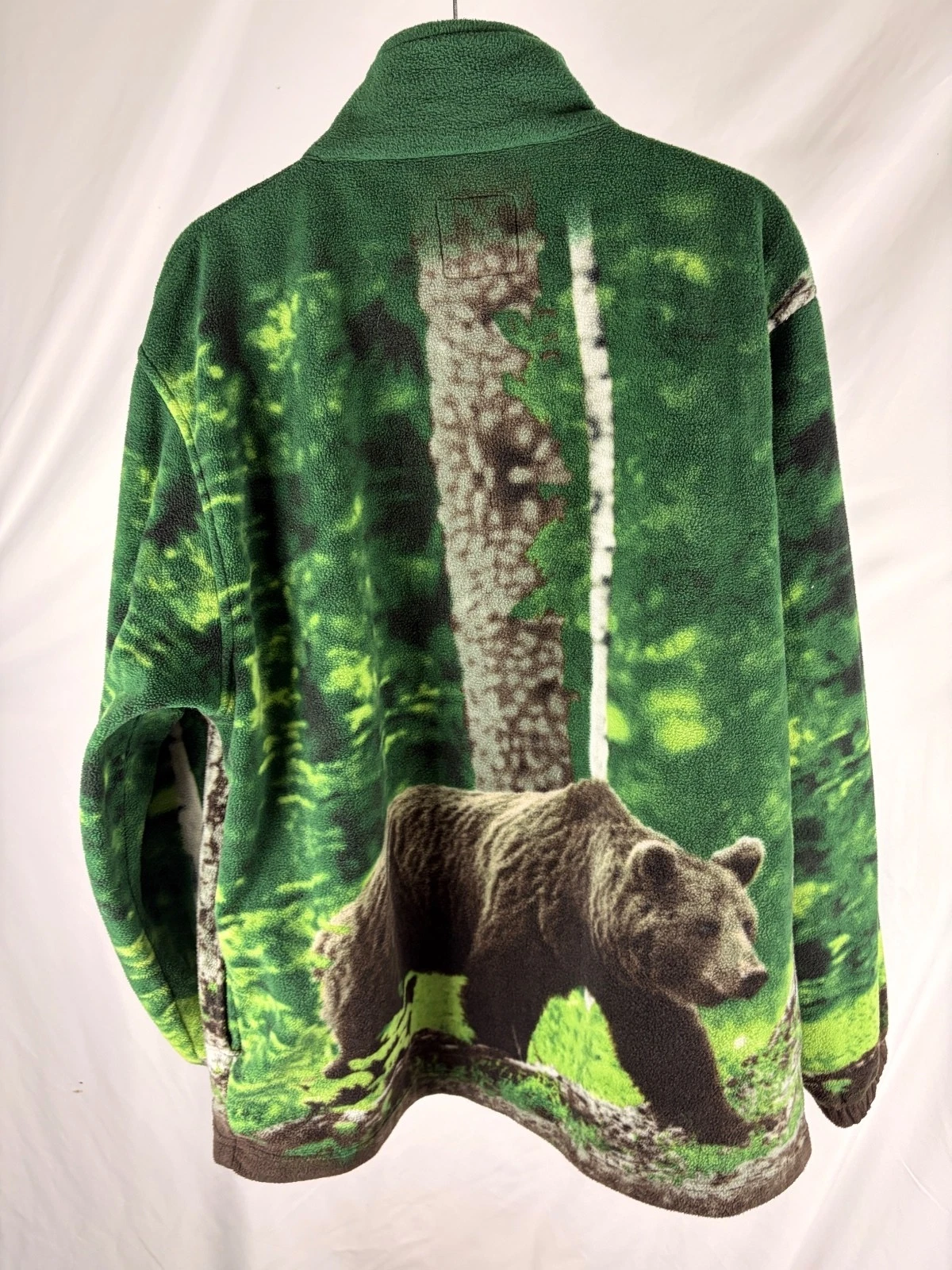 Wildkind Bear Print Fleece Full-Zip Jacket Men’s XL - product detail image 3