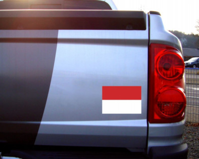 Samunshi Monaco Flagge Aufkleber Autoaufkleber in Nationalfarben  6 Größen