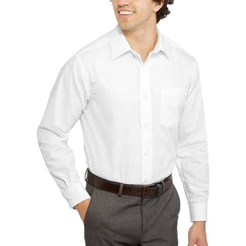 george white dress shirt GEORGE White Dress Shirt Size 2XL(50-52) Design Long Sleeve Button Up Pocket