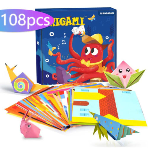 Origami Sheets Paper Craft DIY Kit For Kids Birthday Gift With Fold Guiding Step - Picture 11 of 14