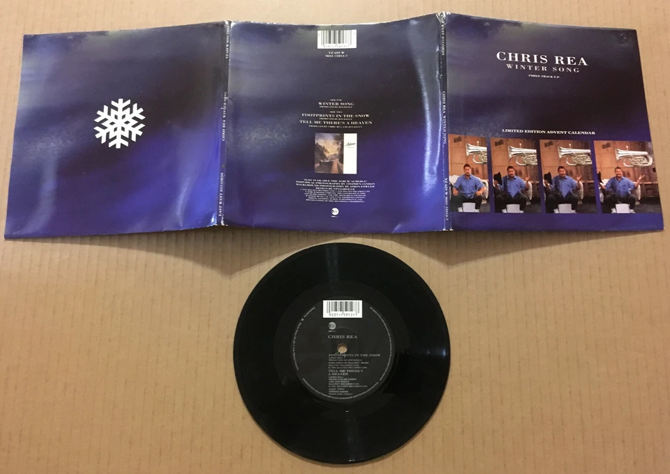 CHRIS REA Winter Song w/ 2 UNRELEASED Advent Calendar 7 INCH vinyl Single 45 Foto 2 de 2