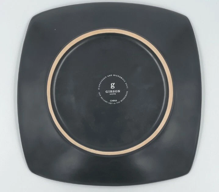 Gibson Home Modern Square Melamine Gray Salad Dessert Plate 7.5" Replacement - Image 4 of 4