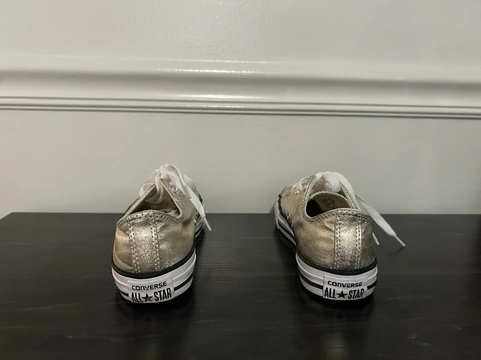 Converse низкий верхний молодежный размер 3 золото и белый - Изображение 4 из 4