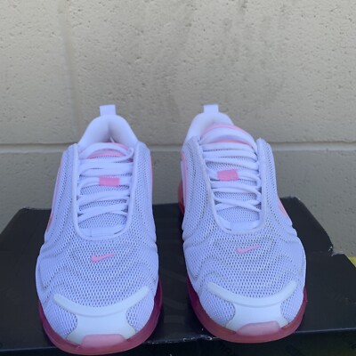 Nike Air Max 720 Womens Size 5 Shoes White/Pink Rise-Laser Fuchsia