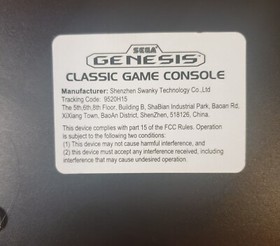 AtGames Sega Genesis Classic Game Console NO CONTROL FOR (PARTS ONLY)