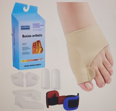New 10 pc Bunion Correction System Bunion Orthotic Adjustable
