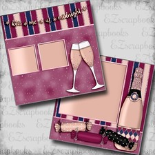 Kiss Me At Midnight - 2 Premade Scrapbook Pages - EZ Layout 5772