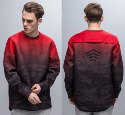 PUMA X Trapstar Crew Men's LARGE SweatShirt Barbados Cherry Camo 571818 NWT $130